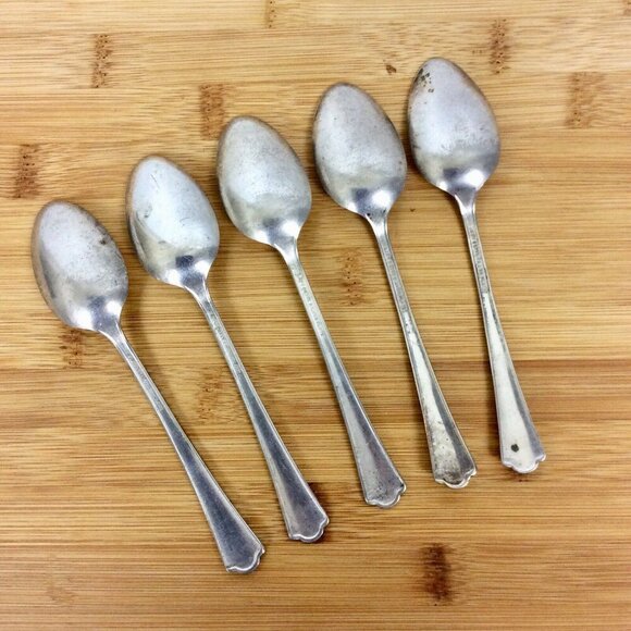 International Silver Lady Betty Silverplate Teaspoons Set Of 5 Vintage Flatware - Picture 2 of 4
